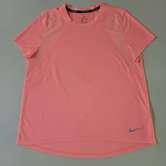 Nike Women's Orange Dri-FIT Crewneck Short Sleeve Top - Picture 5 of 16